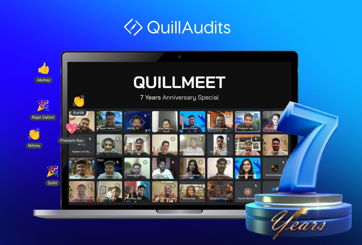 7 years of growth together with our quills 🥂🎉

And, of course, we made it extra special with a HotSeat edition featuring our Founders! 🔥

A toast to us, some delicious sweet treats, and a wrap-up in true Quillian style💙🥷