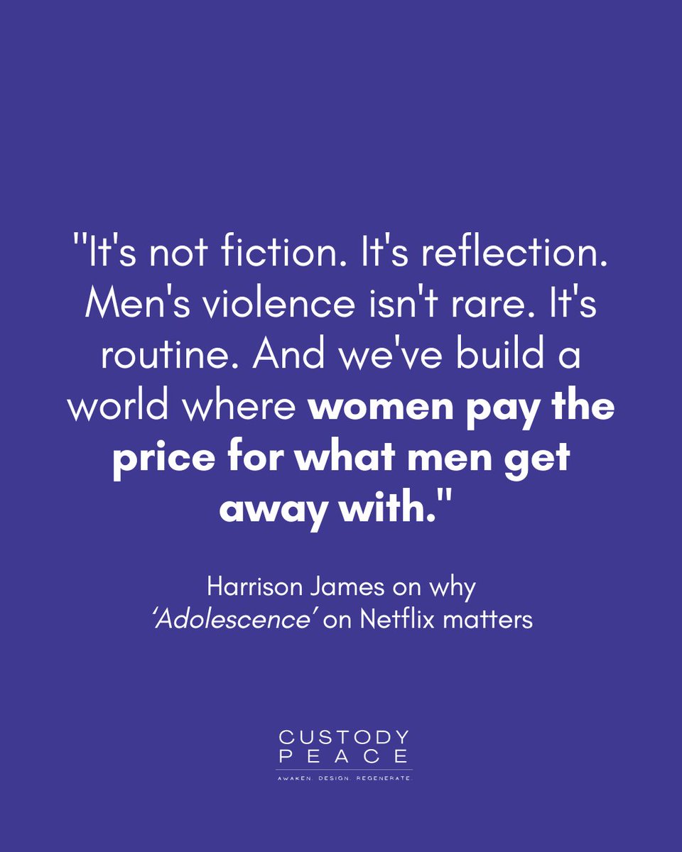 Custody Peace (@custodypeace) on Twitter photo "We've build a world where women pay the price for what men get away with." - <a href="/itsharrijames/">Harrison James</a> #AdolescenceNetflix "We've build a world where women pay the price for what men get away with." - <a href="/itsharrijames/">Harrison James</a> #AdolescenceNetflix