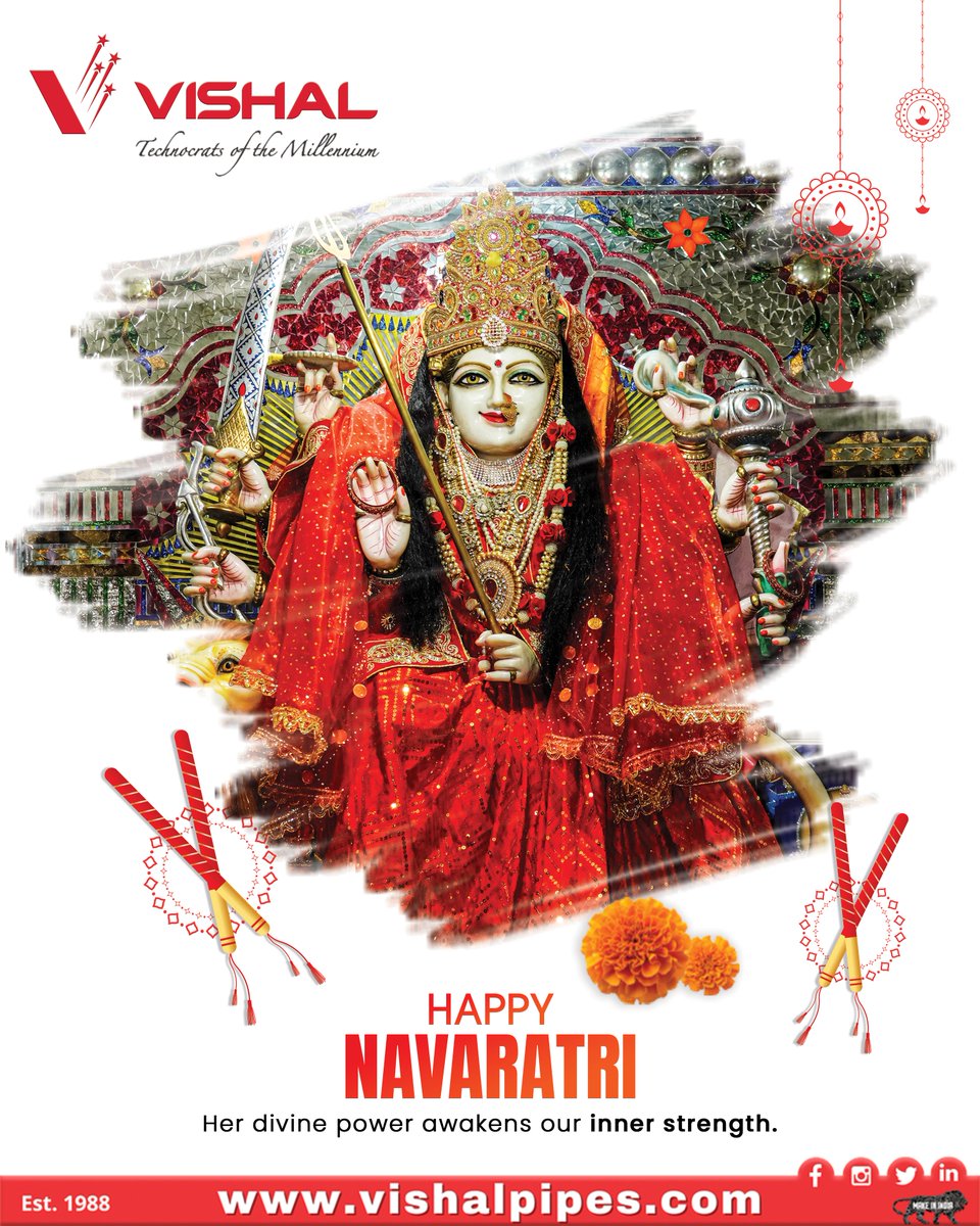 VishalPipes's tweet image. Wishing You Strength and Prosperity This Navratri

May Maa Durga bless your life with power, success, and happiness. Just like Vishal Pipes stands strong and reliable, may your journey be filled with resilience and growth.

#HappyNavratri #VishalPipes #StrengthAndDurability