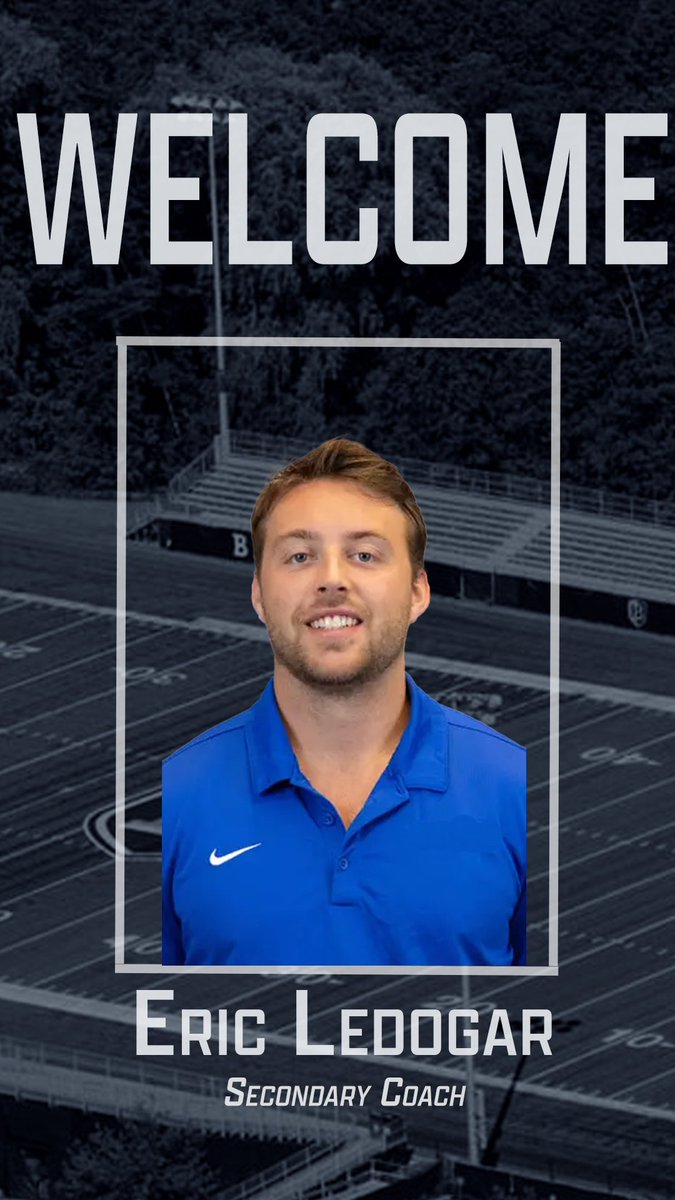 Bentley Football (@footballbentley) on Twitter photo 🔵⚫️Welcome <a href="/EricLedogar/">Eric Ledogar</a> to Bentley ⚫️🔵We are excited to announce the addition of Coach Ledogar to our program as the new Safeties Coach #GoFalcons 🔵⚫️Welcome <a href="/EricLedogar/">Eric Ledogar</a> to Bentley ⚫️🔵We are excited to announce the addition of Coach Ledogar to our program as the new Safeties Coach #GoFalcons
