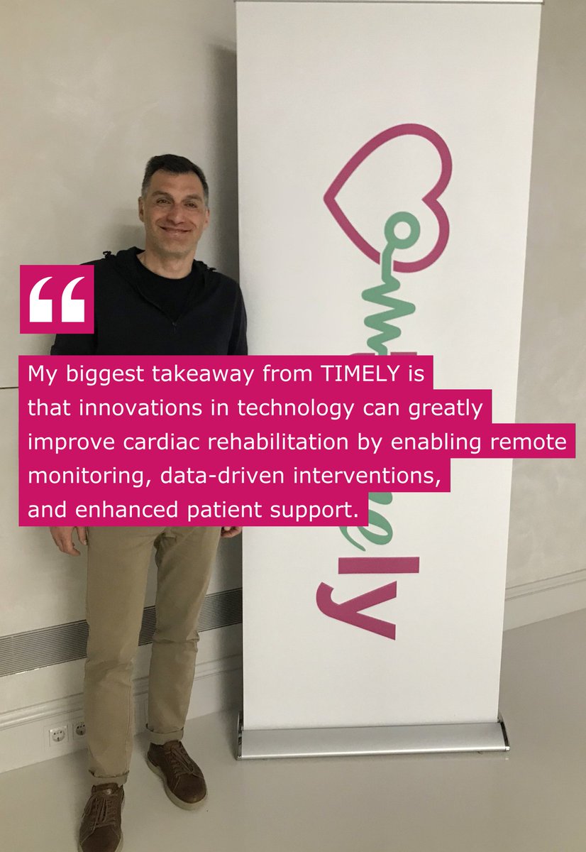 💡 Tech-Driven Cardiac Rehabilitation

Dimitris Gatsios (Capemed) supported TIMELY’s coordination &amp; risk management while advancing AI-driven risk prediction &amp; exercise optimization.

His key takeaway? Technology can transform cardiac rehab through remote monitoring, data-driven