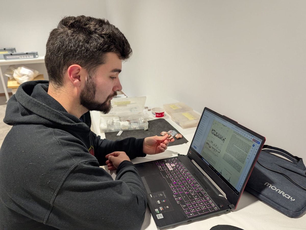 toriceslab's tweet image. Está semana Javier Rubio, ha estado en el Museo de Dinosaurios de Salas de los Infantes @FDinosaurios estudiando material de su tesis sobre los #ornitopodos del Cretácico Inferior de la Península Ibérica dirigida por Fidel Torcida y @atorices_angie @geologicasUCM @unicomplutense
