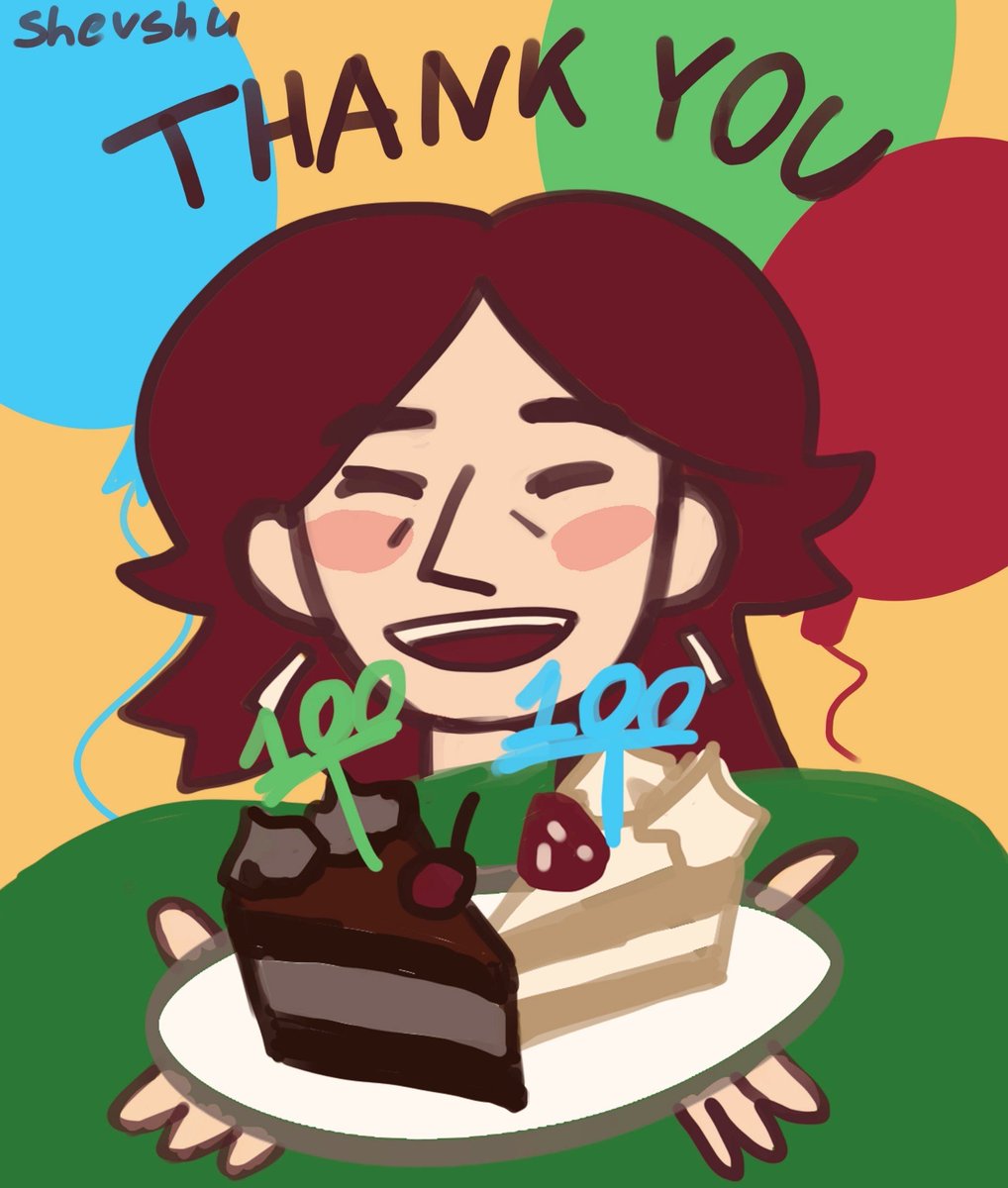 Ekshev's tweet image. Hi! Today is the day i got my first 100 followers both on tumblr and (what is the most unexpected) on twitter! 🥳
Thank you all so much for your kind words and i hope we would not stop there and you will see my bigger growth from now