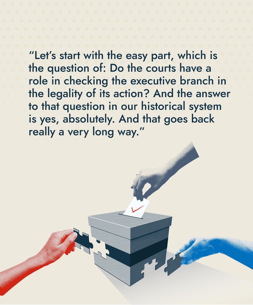 Brookings Governance (@brookingsgov) on Twitter photo The judiciary has long checked executive power, but Trump's policies pose a new challenge. On Democracy in Question, <a href="/kdtenpas/">Dr. Katie Dunn Tenpas</a> and Ben Wittes explore key pending court cases along with the statutory/constitutional questions they raise.
🎧 Listen: brookings.edu/articles/is-it… The judiciary has long checked executive power, but Trump's policies pose a new challenge. On Democracy in Question, <a href="/kdtenpas/">Dr. Katie Dunn Tenpas</a> and Ben Wittes explore key pending court cases along with the statutory/constitutional questions they raise.
🎧 Listen: brookings.edu/articles/is-it…
