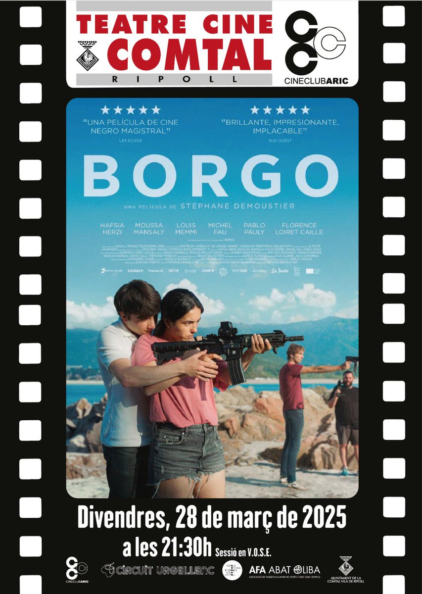 Avui a Ripoll, sessió de Cine Club amb la projecció de la pel·lícula francesa “Borgo” (Stéphane Demoustier, 2023).

🗓️ 28 de març de 2025
🕒 21:30
📍 Teatre Cine Comtal (Ripoll)

#Borgo #CineClub #Ripoll #cinedepoble