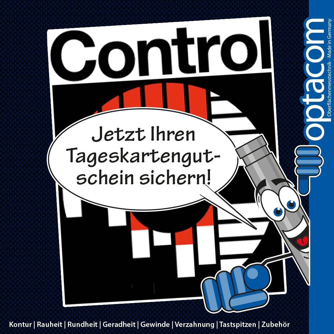 optacomGmbH's tweet photo. Sie möchten uns auf der CONTROL 2025 besuchen? 

Ihren Tageskartengutschein können Sie unter folgendem Link registrieren:
https://t.co/biMTlzbvwe

Wir sehen uns in Stuttgart!
Ihr optacom Team
.
.
#optacom #Oberflächenmesstechnik #MadeInGermany #control #messestuttgart https://t.co/Ex8iOOAZ7r