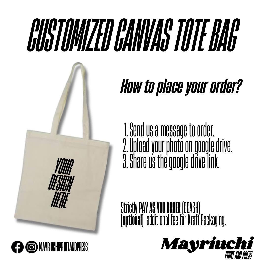 MayMerchShop's tweet photo. Customized Canvas Tote Bag

₱60 — (Small) 10in x 12in
₱65 — (Medium) 12in x 14in 
₱70 — (Large) 14in x 16in 

A4 print size
Sublimation
10pcs minimum order

Item price + SF + PF

📍Guiguinto, Bulacan
MOP: PAYO via Gcash
MOD: J&amp;T / Lalamove 

📩 send dm to order https://t.co/IQJPbhtu72