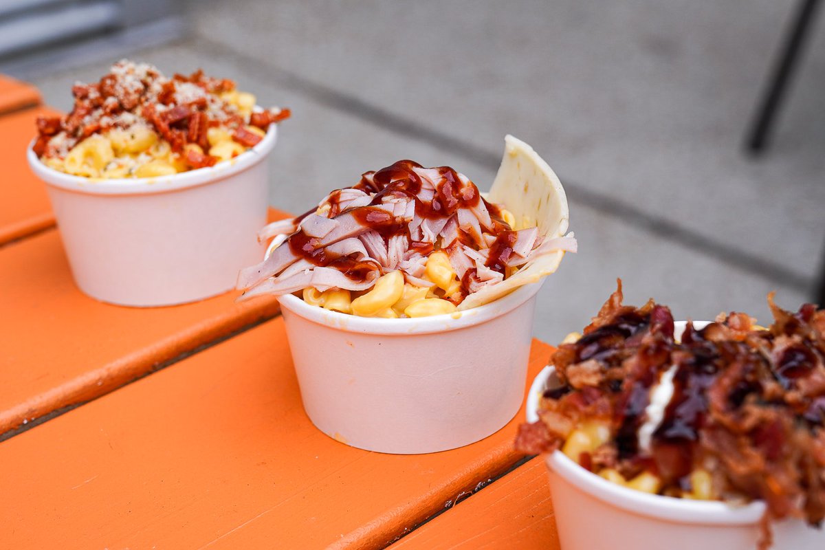 Which one will you choose? At Steve’s Meltdown, we’re serving up melty madness with four over-the-top mac &amp; cheese creations: Another One Bites the Crust, SledgeHAMmer, and Here We GOAT Again. Each one brings serious flavor.