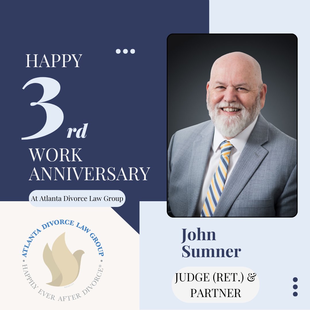 ATLDivorceGroup's tweet photo. Happy 3-year work anniversary to our incredible firm partner, Judge John (ret.)! Your wisdom, leadership, and dedication make such a lasting impact, and we’re so grateful to have you as part of the ADLG team. https://t.co/V4hT20dRfH