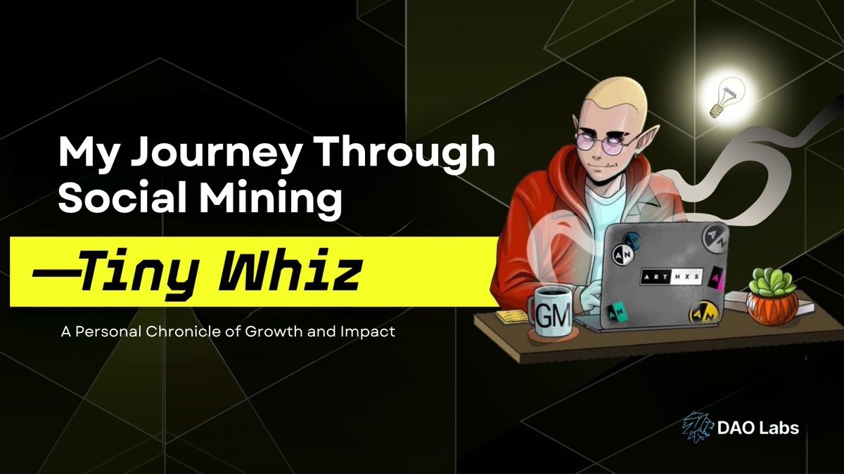 tinytus1's tweet image. 🚀 From Hustle to Recognition in the DAOVERSE – My Personal Social Mining Journey 🔥
#SocialMining has taken me on an incredible ride, and while there’s so much to share, three moments really defined my journey. Every step has been a testament to hard work, creativity, and a deep…
