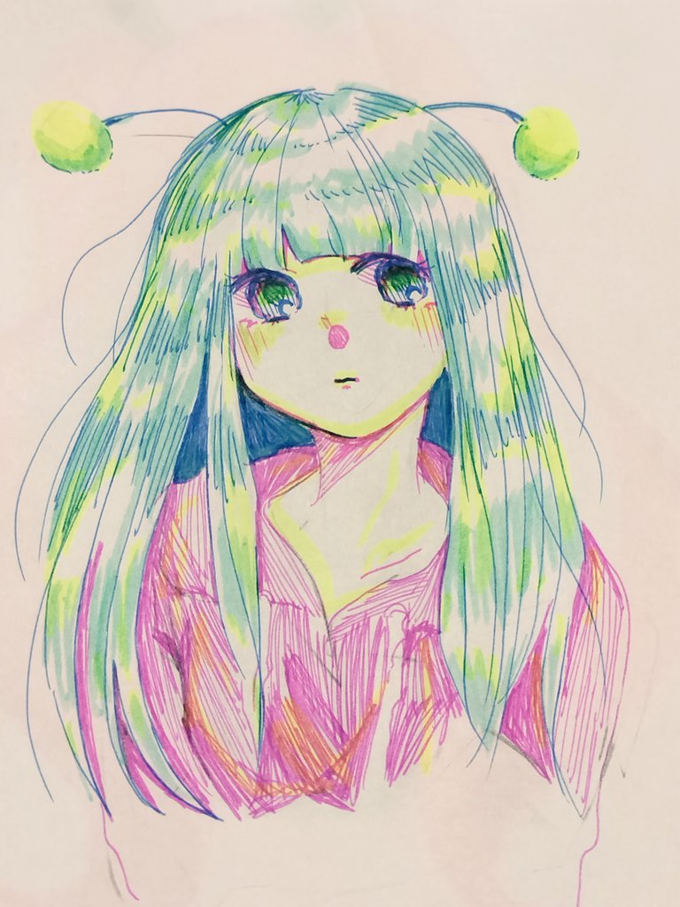 SAYA_Xs's tweet photo. 宇宙人のオリキャラちゃん達* https://t.co/X1knQDqw5i