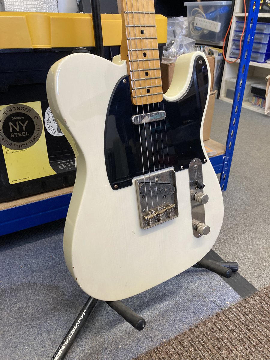 ABGuitartech's tweet photo. Squier Classic Vibe in for a setup and to cure a few raised frets that had sprung up!
Very cool guitar - many thanks to Ash.
#squier #squierguitars #squiertelecaster #squiertele #squierclassicvibe #telecaster #tele #fender #fendertele #fendertelecaster #fenderguitars https://t.co/JMIhzeMxjX