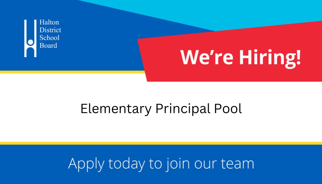 HDSBCareers's tweet photo. The #HDSB is hiring for the Elementary Principal Pool. Learn more about the position and apply today https://t.co/VpSJbBXhFG https://t.co/ZYiIKx7bIw