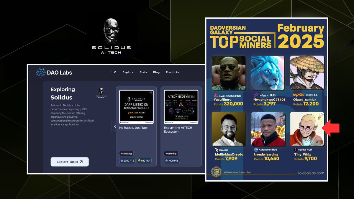 tinytus1's tweet image. 🚀 From Hustle to Recognition in the DAOVERSE – My Personal Social Mining Journey 🔥
#SocialMining has taken me on an incredible ride, and while there’s so much to share, three moments really defined my journey. Every step has been a testament to hard work, creativity, and a deep…