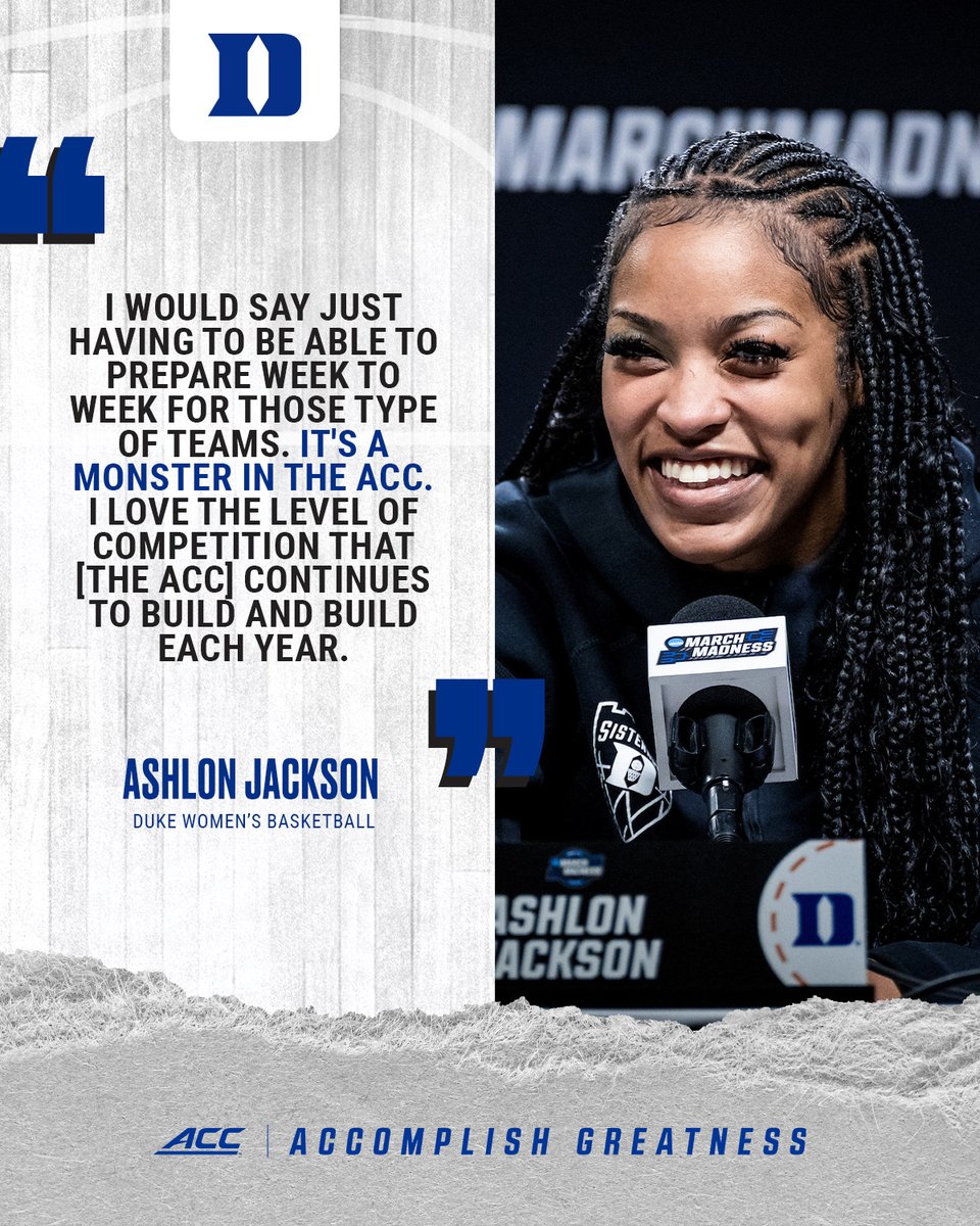 🗣️ "It's a monster in the ACC." - <a href="/Ashlon3Jackson/">Ash</a>

ACC conference play is the ultimate prep for the big dance.