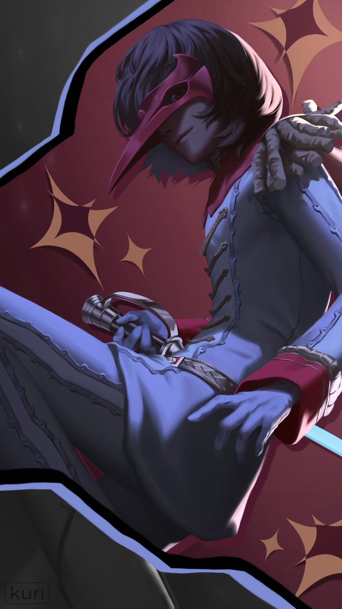 This week's artwork is Goro Akechi/Crow from Persona 5! This one was tough for me. I started with another version that I had to discard because I felt that it didn't capture the character good enough, but I figured it out at the end and I'm pretty proud of this one!