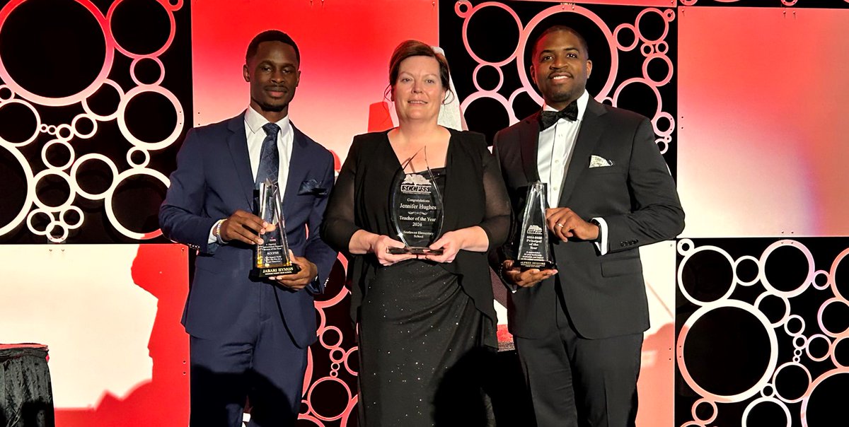 Congrats to newly named SCCPSS 2026 Teacher of the Year Jennifer Hughes, Instructional Support Person of the Year Officer Jabari Hymon, &amp; 2024-25 Principal of the Year Alfred McGuire! 
sccpss.com/news/news-land…