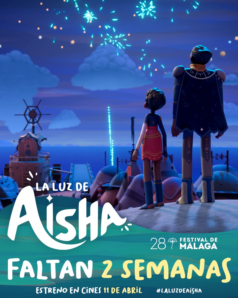 ¡Un mundo nuevo por descubrir! 🎆

#LaLuzDeAisha iluminará las pantallas en tan solo 2⃣ semanas. Una aventura animada que amenizará las vacaciones de Semana Santa de toda la familia. 🎟️ ¡11 de abril estreno solo en cines!