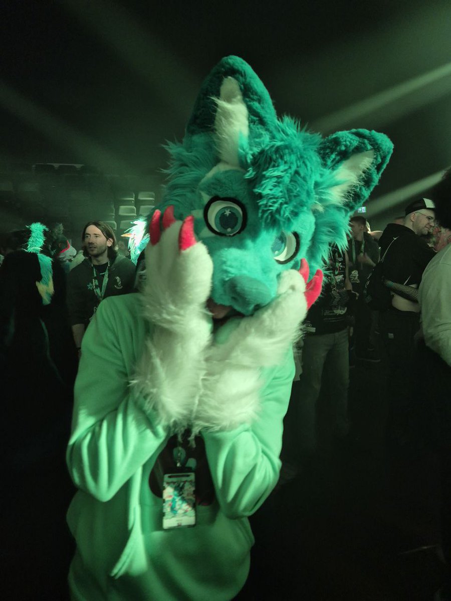 💙💚 Wuuuf look at the cutie, I can see you, you can't hide from me 🙈🙈 💚💙 

📷 <a href="/DrDuranOwO/">Dr Duran</a> 🥰
🧵 <a href="/bambili/">bambili</a> + <a href="/RokajTheHusky/">Rokaj</a> 🥰

#happyfursuitfriday
#fursuitfriday
#furry #furrsuit #fursuiter #furryfandom #furries #furryhusky