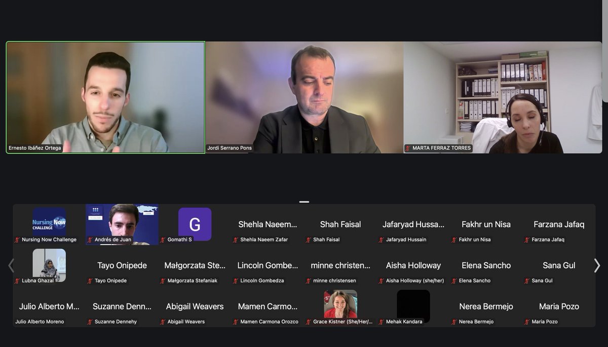 NursingNow2020's tweet photo. Hugely inspiring panel today at the #ChallengersCommittee #EuropeanHub webinar about #AI &amp; #TechInnovation! 

If you've missed this session, you will find the recording on our #YouTube channel later today. Make sure you add it to your weekend viewing - it's not to be missed! https://t.co/8eEg7EnsJ5