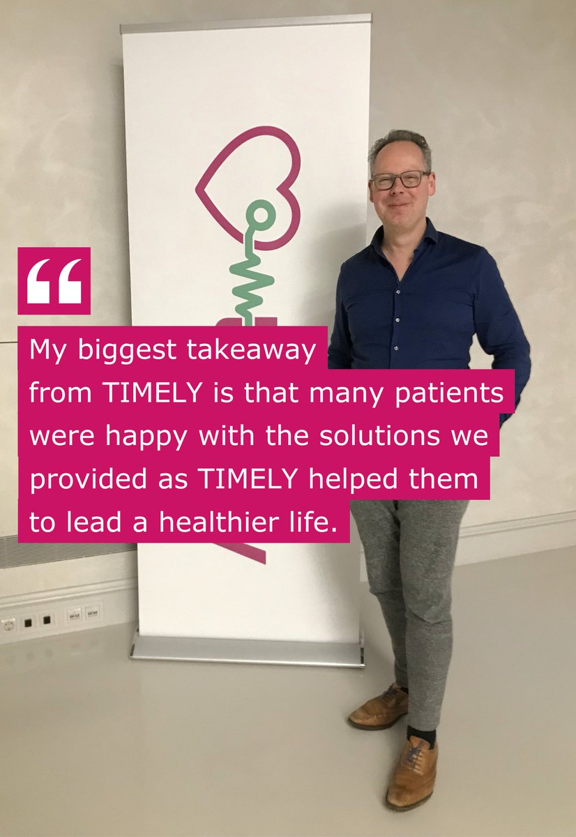💙 Patient Impact in TIMELY

PD Dr. rer. nat. <a href="/Borisschmitz/">Boris Schmitz</a> (Witten/Herdecke &amp; DRV Königsfeld) helped shape TIMELY’s Living Lab for cardiac rehabilitation &amp; prevention. His key takeaway? Patients were happy with TIMELY because it helped them lead healthier lives.

#EUTIMELY