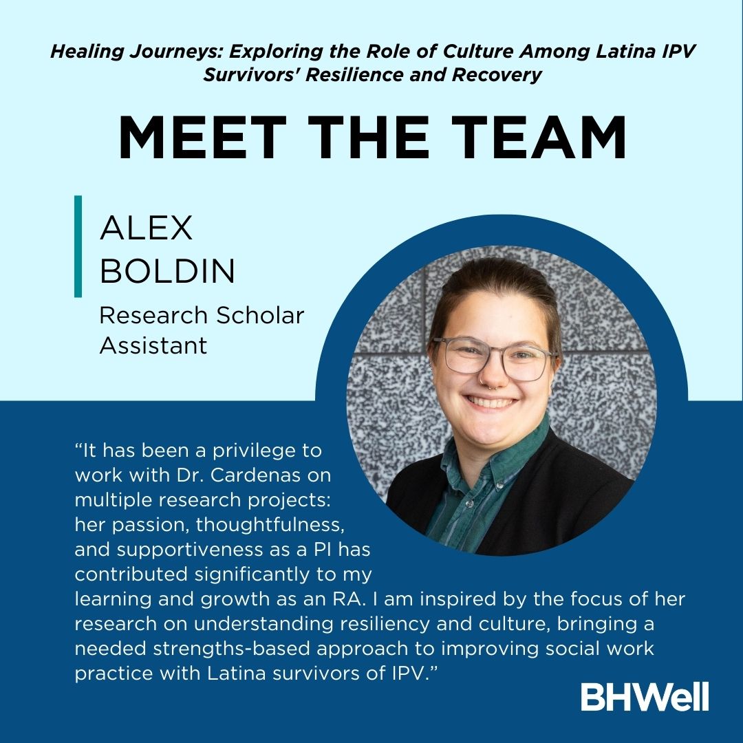 Center for Behavioral Health & Well-Being Research (@bhwell_lab) on Twitter photo Meet Killian McGinnis and Alex Boldin, <a href="/mdsocialwork/">University of Maryland School of Social Work</a> students, working on Dr. Iris Cardenas’ research team. Hear about their experience working on the project “Healing Journeys: Exploring the Role of Culture Among Latina IPV Survivors' Resilience and Recovery.”
#UMSSWResearch Meet Killian McGinnis and Alex Boldin, <a href="/mdsocialwork/">University of Maryland School of Social Work</a> students, working on Dr. Iris Cardenas’ research team. Hear about their experience working on the project “Healing Journeys: Exploring the Role of Culture Among Latina IPV Survivors' Resilience and Recovery.”
#UMSSWResearch