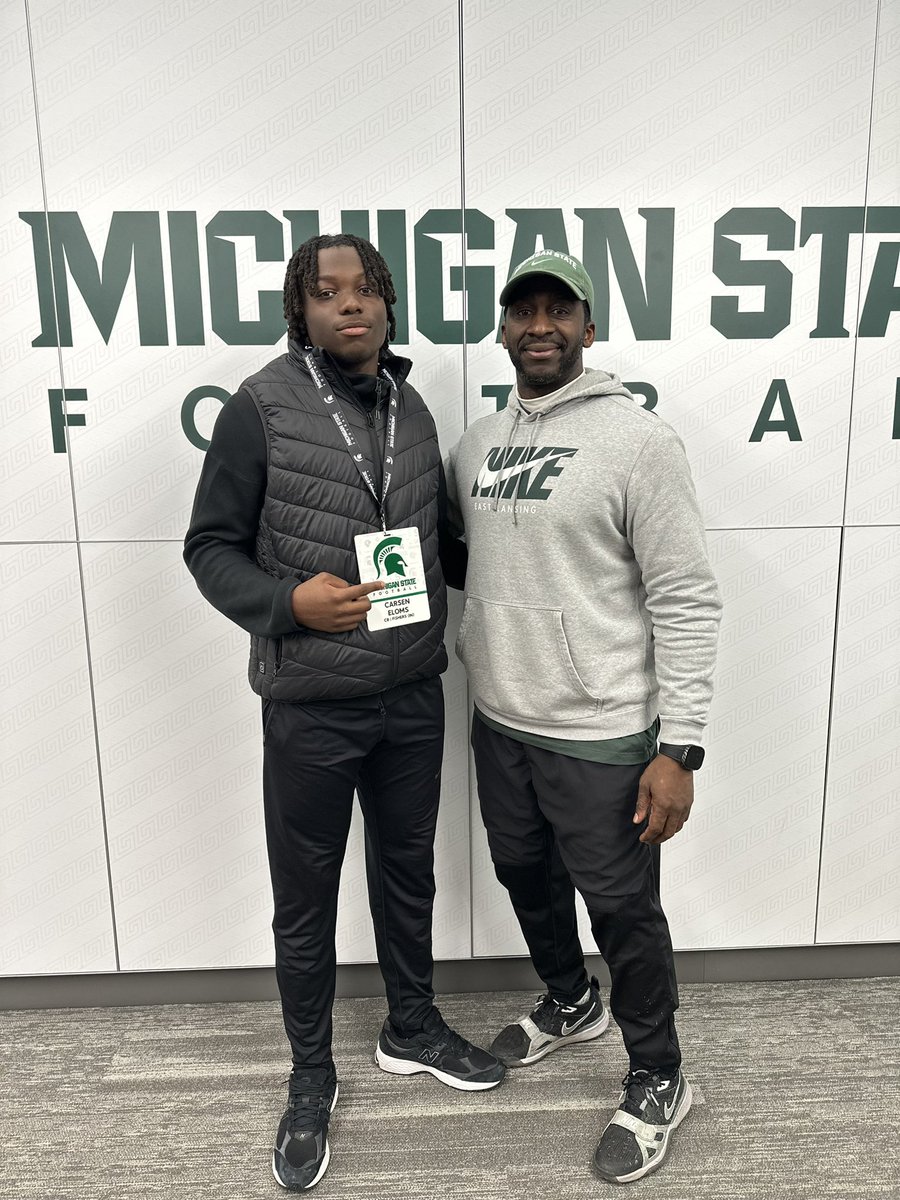 Carsen Eloms 3⭐️ CB (@carseneloms) on Twitter photo Had a great spring visit <a href="/MSU_Football/">Michigan State Football</a> Loved practice and the one on one time spent with <a href="/DBcoachadams/">Blue Adams</a> and <a href="/Coach_Smith/">Jonathan Smith</a> Thank you <a href="/AustinDArmond/">Austin</a> for the tour, great convo and making me feel welcomed!! #GoGreen ⚔️ <a href="/ColeMoore1991/">Cole Moore</a> <a href="/JoeS_Rossi/">Joe Rossi</a> Had a great spring visit <a href="/MSU_Football/">Michigan State Football</a> Loved practice and the one on one time spent with <a href="/DBcoachadams/">Blue Adams</a> and <a href="/Coach_Smith/">Jonathan Smith</a> Thank you <a href="/AustinDArmond/">Austin</a> for the tour, great convo and making me feel welcomed!! #GoGreen ⚔️ <a href="/ColeMoore1991/">Cole Moore</a> <a href="/JoeS_Rossi/">Joe Rossi</a>