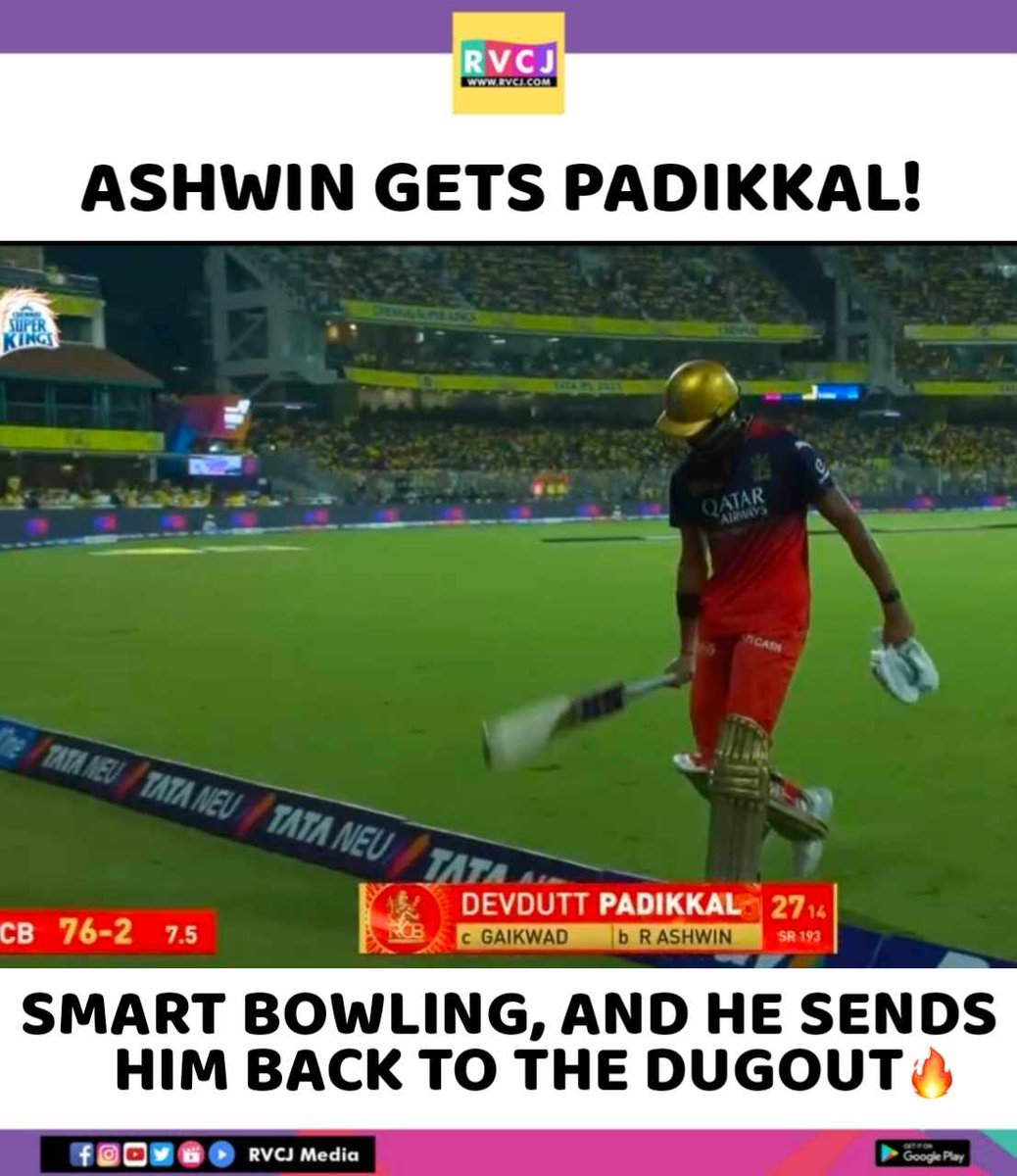 RVCJ_Sports's tweet image. Padikkal 
#devduttpadikkal #RCB #royalchallengersbangalore #csk #chennaisuperkings #ipl2025
