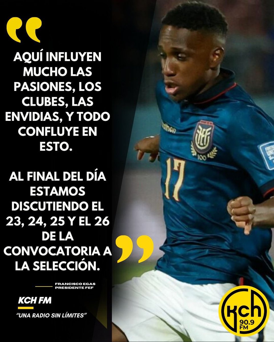 kchradio's tweet image. 🔥😱🫵🏻RESPONDE A LA POLÉMICA🫵🏻😱🔥

Francisco Egas, presidente de la #FEF 🇪🇨 se refirió a la convocatoria de Darwin Guagua a la Tri😱

Vía @radioactiva_ec