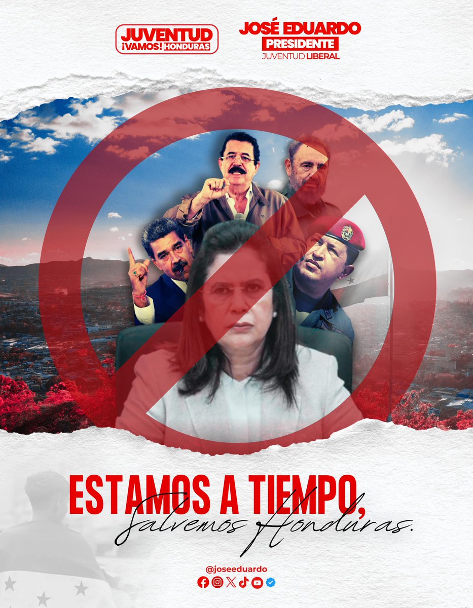 Honduras no sera nunca comunista, estamos a tiempo, salvemos a Honduras.🇭🇳✊🏻

#FueraFamilion #Sevan #JuventudLiberal #VamosHonduras