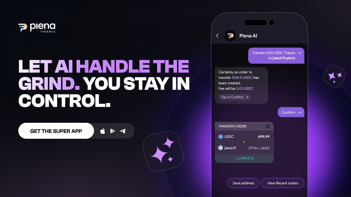 NoahAINetwork's tweet photo. AI for your crypto wallet 🤝

Send, earn yield, bridge, and do anything onchain.

Fast, secure and always with you in control.

🔜 https://t.co/f0Jj3lOuyr