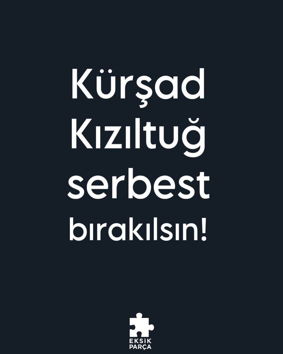 eksikparcayayin's tweet photo. Editörümüz Kürşad Kızıltuğ, Saraçhane eylemine katıldığı gerekçesiyle 4 gündür hukuksuz biçimde Silivri’de tutuklu. 

Kürşad’ın serbest bırakılmasını talep ediyor, sürecin hukuk normlarına uygun şekilde sonlandırılmasını bekliyoruz.

#kürşadkızıltuğserbestbırakılsın https://t.co/hPBHuv7GQg