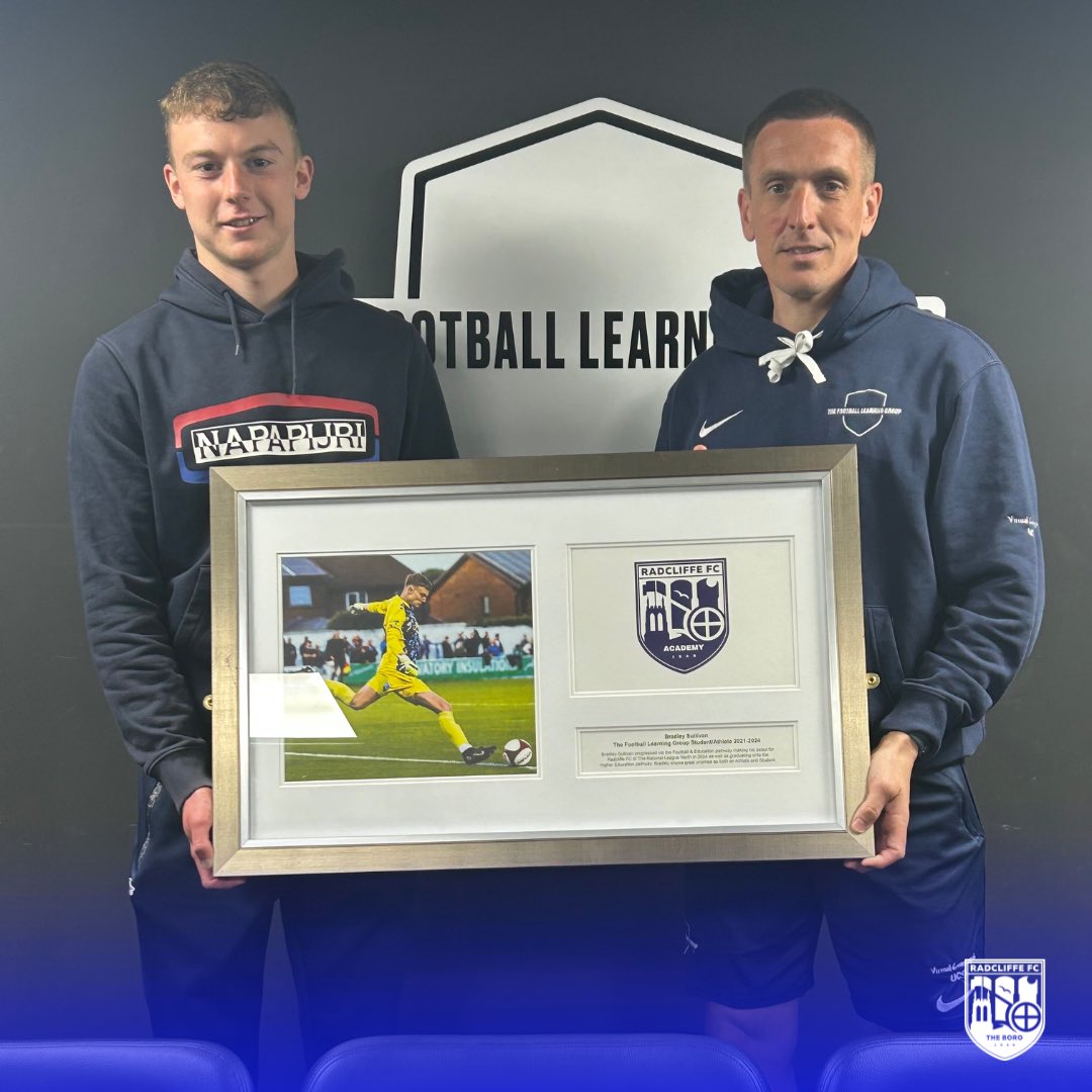 Radcliffe FC (@radcliffeboro) on Twitter photo Congratulations to Brad Sullivan who was recently presented with a frame at the <a href="/TFLGroup_/">The Football Learning Group</a>, showcasing his achievement of representing the club at first-team level 👏
🔗 radcliffefc.com/news
#WeAreRadcliffe #UTB | <a href="/Bradsullivan01/">Bradley Sullivan</a> Congratulations to Brad Sullivan who was recently presented with a frame at the <a href="/TFLGroup_/">The Football Learning Group</a>, showcasing his achievement of representing the club at first-team level 👏
🔗 radcliffefc.com/news
#WeAreRadcliffe #UTB | <a href="/Bradsullivan01/">Bradley Sullivan</a>