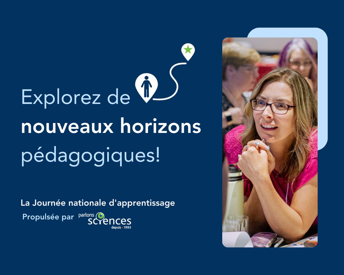 Les inscriptions sont ouvertes pour la Journée nationale d'apprentissage du 10 mai! 🚀 

 🔍 Explorez des stratégies qui libèrent la pensée critique.

 👥 Discutez avec des profs novateurs qui maîtrisent l’IA.

 📩 Inscrivez-vous dès maintenant! bit.ly/3FGtws4