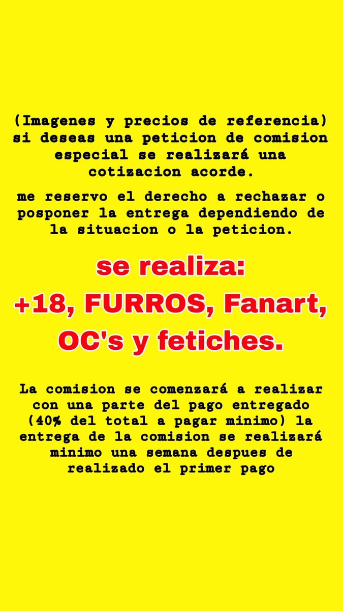 ElSonLen's tweet photo. Una lista de precios simplificada Uwu https://t.co/3YyGfszriZ