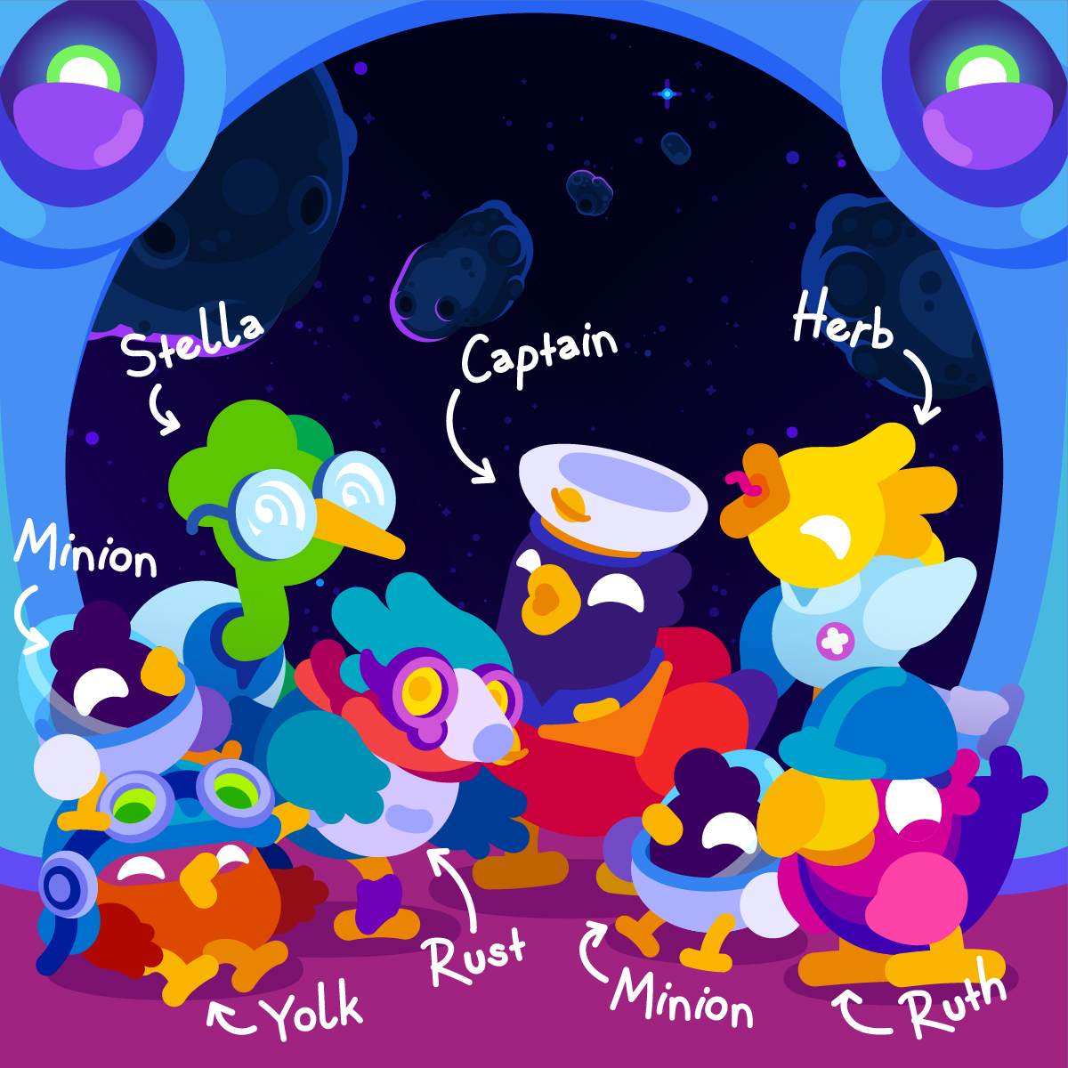 Meet the Star Birds crew! 🚀
This team of daring explorers is ready to venture into the unknown. The only question is: Are you ready to guide them?

Wishlist our upcoming PC game on Steam and join the adventure later this year: kgs.link/starbirds