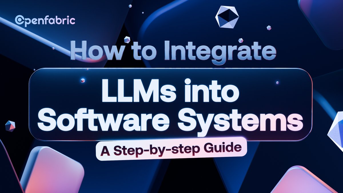 Large Language Models (LLMs) improve the efficiency of a software or tool.

Discover how to integrate LLMs into software systems in this comprehensive guide: openfabric.ai/blog/how-to-in…