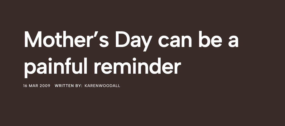 16 years ago I wrote my first blog. it was about rejected mothers. Since then, I have been constantly attacked by those who want to hide this child abuse, but I'm still here showing the world it exists.. so for all mums this Sunday, this was and is for you karenwoodall.blog/2009/03/16/hel…