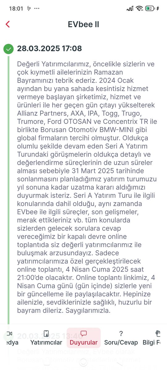 #EVBEE Melek yatırımcı olarak fonladığımız #evbee büyümeye devam ediyor....