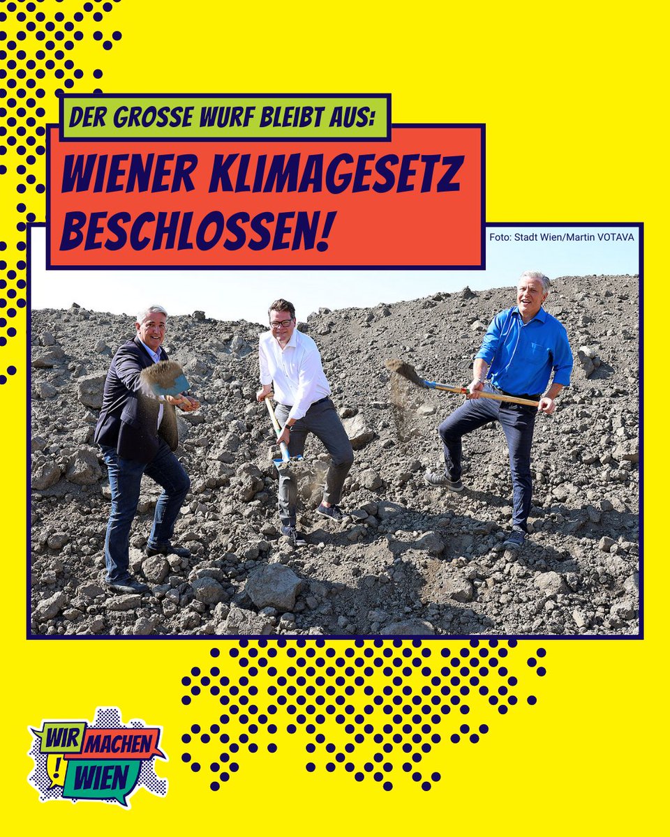 wirmachenwien's tweet photo. Seit gestern hat die @Stadt_Wien ein #Klimagesetz! Gut: Das Ziel der CO₂-Neutralität bis 2040 ist jetzt gesetzlich verankert, und die Stadt muss alle 5 Jahre einen neuen #Klimafahrplan vorlegen. Auch der neue #Klimacheck für neue Gesetze und Groß-Bauvorhaben ist positiv… 🧵 https://t.co/f1W1RPXRlA