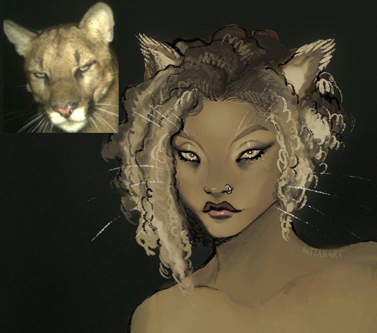 gittanart's tweet photo. hope my big cat girls eat AI and the rich alive. https://t.co/BW8pd6G2vk