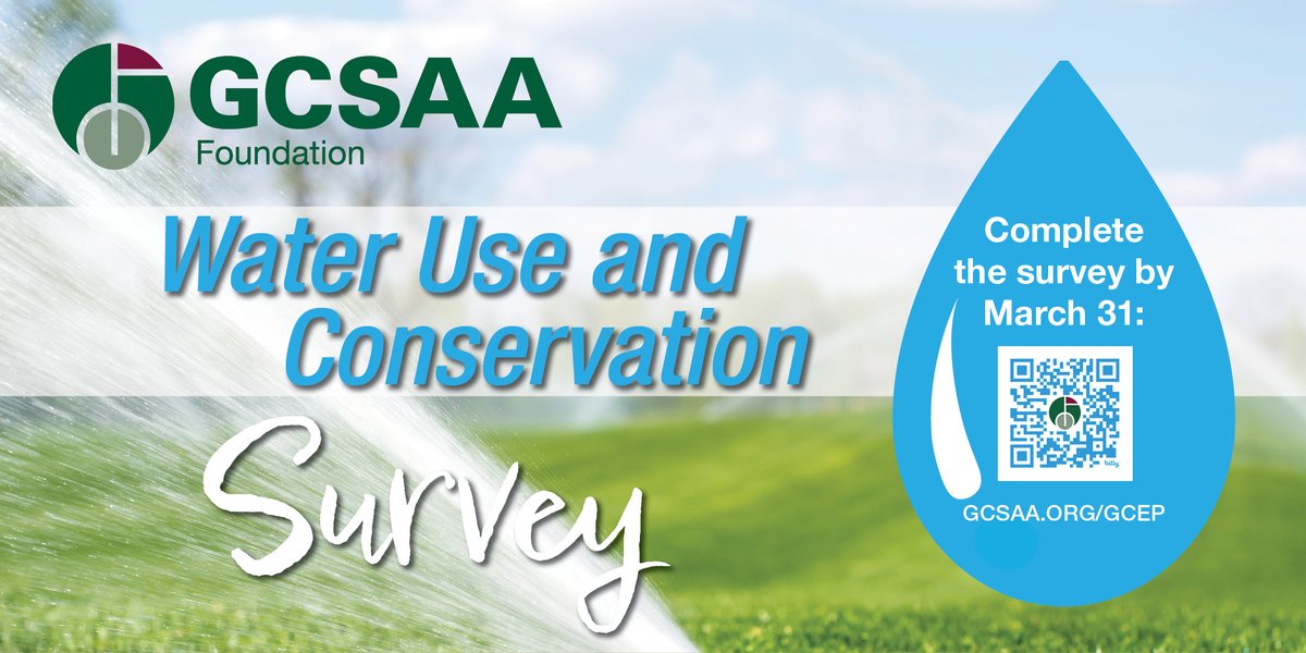 GCSAA (@gcsaa) on Twitter photo CLOSING MONDAY: Take the Golf Course Environmental Profile Water Survey by March 31 and receive .50 service points. The survey — emailed to you by <a href="/NGF_GolfBizInfo/">National Golf Foundation</a> — is critical as the data collected helps influence our future access to water and ensure the longevity of golf: CLOSING MONDAY: Take the Golf Course Environmental Profile Water Survey by March 31 and receive .50 service points. The survey — emailed to you by <a href="/NGF_GolfBizInfo/">National Golf Foundation</a> — is critical as the data collected helps influence our future access to water and ensure the longevity of golf: