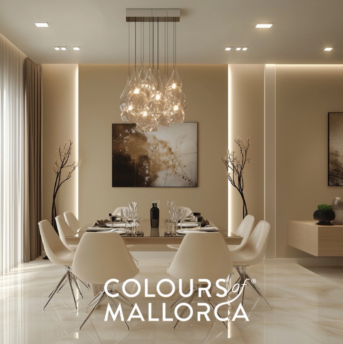 Wandfarbton TIERRA CÁLIDA 217 von COLOURS of MALLORCA. Inspiriert von der Kathedrale in Palma de Mallorca im Sonnenlicht. Zum Shop 👉 colours-of-mallorca.com