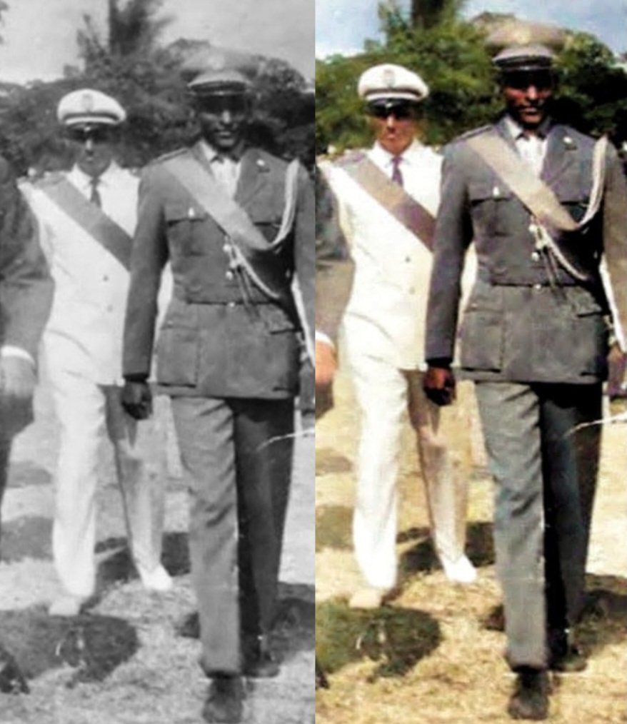 President Colonel Abdullahi Yusuf Ahmed, "Yeey," [The Desert Wolf] in Baidoa during 1960s.