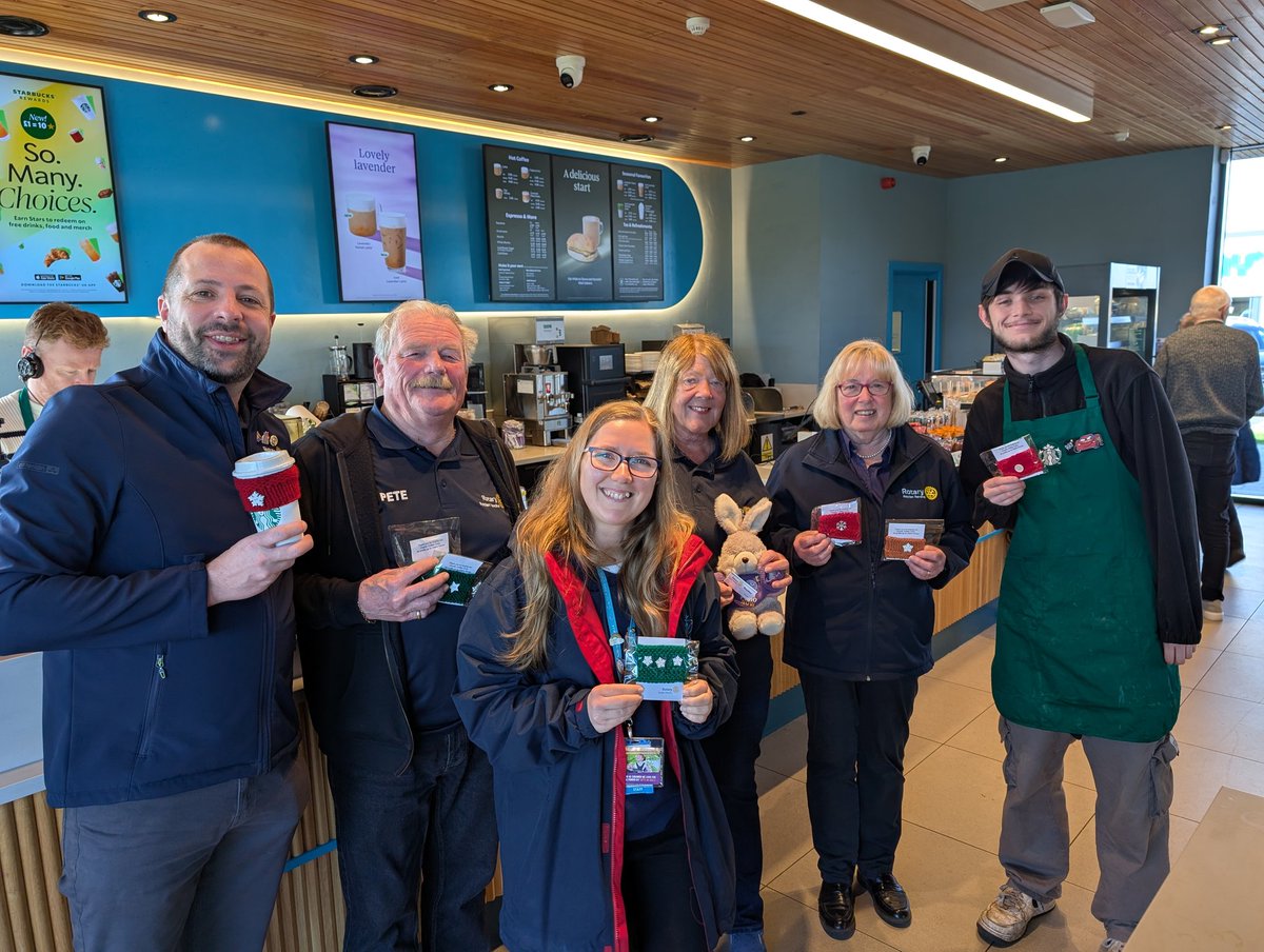 roydeɴ revolve roтαry clυв (@roydenrevolve) on Twitter photo 🎉 We raised £1010 for <a href="/ClaireHouse/">Claire House</a>
🌟 A Huge Thank You! 🌟 to Starbucks in the Northwest, our amazing knitters & everyone who bought a coffee cosy. Your support means the world! 💙 and will make a difference!
#RoydenRevolve #Rotary #ClaireHouse #Fundraising #ThankYou 🎉 We raised £1010 for <a href="/ClaireHouse/">Claire House</a>
🌟 A Huge Thank You! 🌟 to Starbucks in the Northwest, our amazing knitters & everyone who bought a coffee cosy. Your support means the world! 💙 and will make a difference!
#RoydenRevolve #Rotary #ClaireHouse #Fundraising #ThankYou