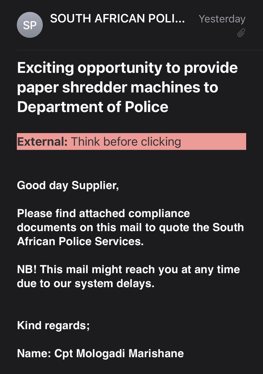 Exciting opportunity of the day.