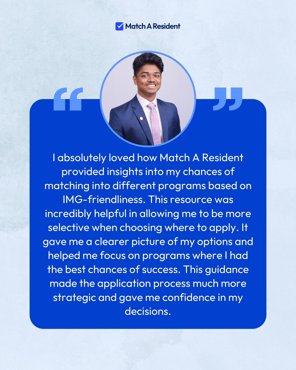 🎉 Congratulations to Dr. Leonard Leo Visvaas! 🎉

Originally from Chennai, India, Dr. Visvaas has matched into Internal Medicine in New York. Let's wish him all the best as he embarks on this exciting new journey! 

#MatchAResident #EmpoweringIMGs #Match2025 #FutureDoctor