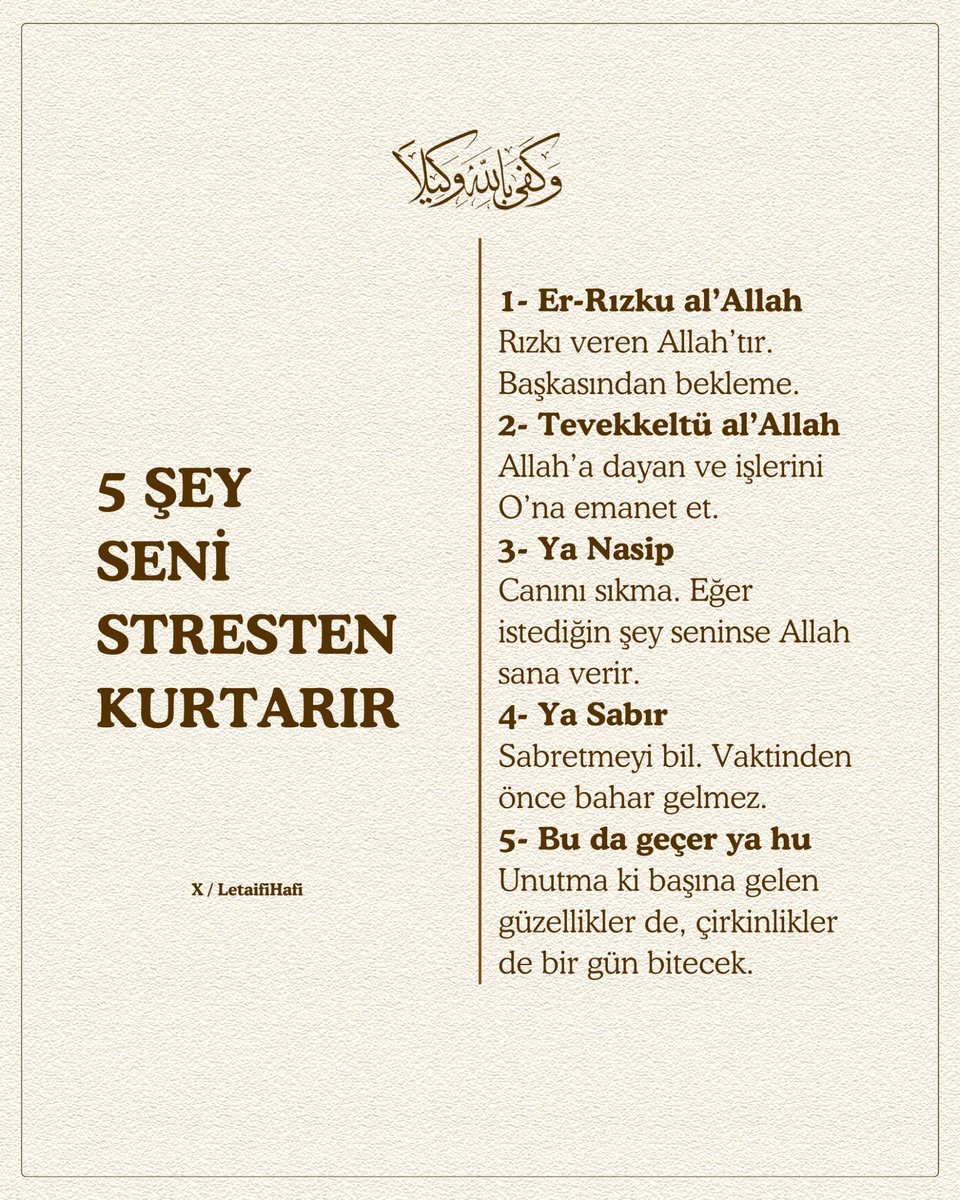 5 şey seni stresten kurtarır.