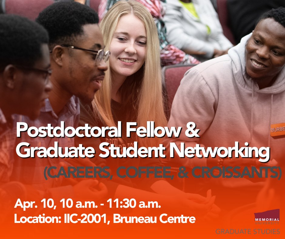 Ever thought about building a career in academia? Join us on April 10 for a special networking event hosted by the Associate Vice-President (Academic) and Dean of Graduate Studies.
Register by April 4: bit.ly/4hFIoo9 
(The event will proceed based on interest.)