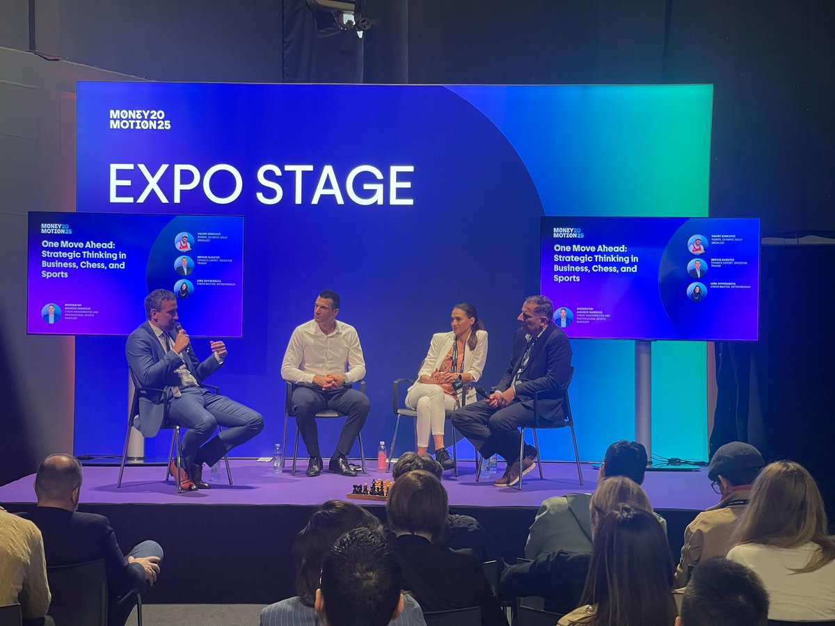 Day 2 at the <a href="/MoneyMotionXYZ/">Money Motion</a> conference was for sharing our perspective and experiences at the Expo stage along side Valent Sinkovic <a href="/SinkovicBros/">Sinkovic Brothers</a> , Hrvoje Fajdetic  &amp; our moderator Alojzije Jankovic <a href="/AlojzijeJ/">GM Alojzije Jankovic</a> 

#conference #MoMo25